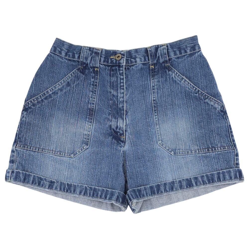 Sonoma Jean Company Shorts Womens 10 Blue Denim High Rise Cuffed Vintage Style - Picture 2 of 12